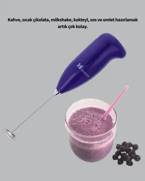 El Tipi Pratik Mikser – Kahve Süt Bebek Maması ve Yumurta Çırpıcı