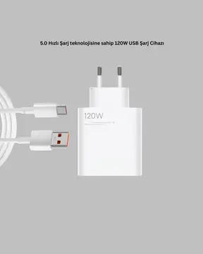 120 Watt Güçlü Hızlı Şarj Adaptörü Huawei P30 P40 Mate 20 Pro Uyumlu