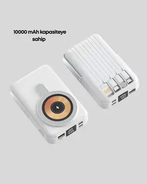 Kablosuz ve Kablolu Şarj Destekli Taşınabilir Powerbank
