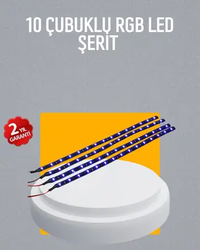 LED Yağmur Işığı Seti 10 Adet Meteor Çubuk Aydınlatma