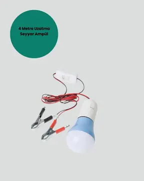 Aküden Çalışan 12V LED Ampul Taşınabilir Kullanım