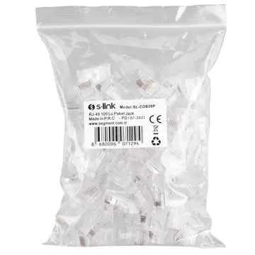 S-LINK SL-COB20P RJ45 Yeni Nesil JAC UTP (100lü PAKET)(1923)