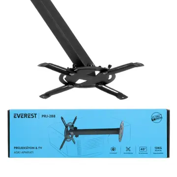 Everest PRJ-288 Teleskopik Ayak (37-52cm) 13Kg Taşıma Projeksiyon ve Monitör Askı Aparatı(1923)