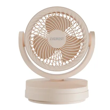 EVEREST EFN-509 KREM 3 Kademeli Hız 175cm 3 Kanat Pervane ve Çerçeve Masaüstü USB Vantilatör(1923)