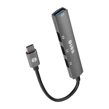 S-LINK SW-U324 Type-C to 3xUSB 2.0 1xUSB 3.0 Metal USB HUB(1923)