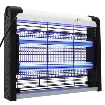 ASONIC AS-A28 Siyah 4W 2000V Masaüstü Zincir Askılı 2adet UV Mor Işıklı Siyah Kasa Sinek Öldürücü(1923)