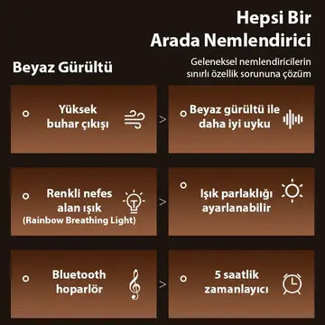 Ezere A14 Bluetooth Hoparlörlü Alev Efektli 8 Sesli Renkli Alev Görünümlü Aromaterapi Difüzörü Ultrasonik Hava Nemlendici