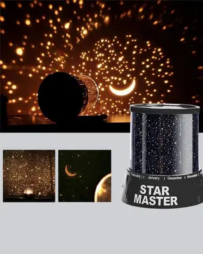 LED Renk Değiştiren Yıldız Projektör Galaxy Efektli Gece Lambası
