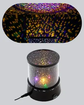 Galaxy Efektli LED Yıldız Projektör Renk Değiştirmeli Oda Aydınlatması