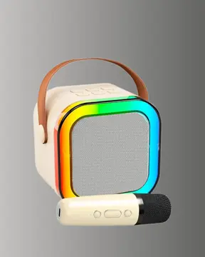 Karaoke Mikrofon Hoparlör Seti Bluetooth Kablosuz Taşınabilir