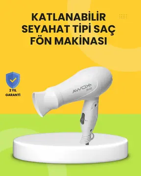 Katlanır Gövdeli Saç Kurutma Makinesi Ev ve Valiz Kullanımı