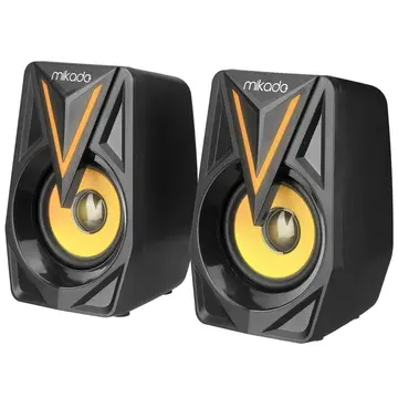 MIKADO MD-S23 GLARE 6W 1+1 Masaüstü RGB Aydınlatma USB Siyah Kasa Speaker(1923)