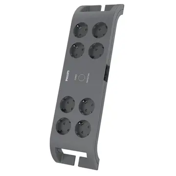 PHILIPS SPN3180A/62 8 Soket Akım Korumalı Priz 900 Joules 2Mt Kablo (Gri)(1923)