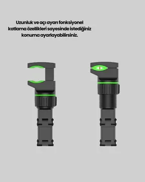 Araç İçi Dikiz Aynası Telefon Tutucu Katlanabilir ve Çok Fonksiyonlu