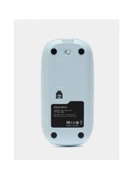800 1600 DPI Ayarlanabilir Mavi Kablosuz Mouse Pilli