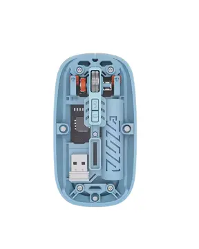 Mavi Kablosuz Mouse Bluetooth ve USB Çift Mod Bağlantılı