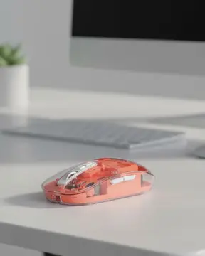 Sessiz Tıklamalı Şeffaf Mouse Bluetooth ve USB Uyumlu