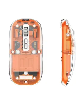 Sessiz Tıklamalı Şeffaf Mouse Bluetooth ve USB Uyumlu