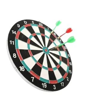 17 İnç Profesyonel Dart Tahtası Dayanıklı Yapı ve 4 Metal Dart Oku