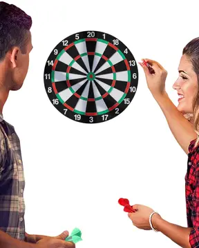 Şık Tasarımlı Dart Tahtası 12 İnç Dayanıklı Ahşap Gövde