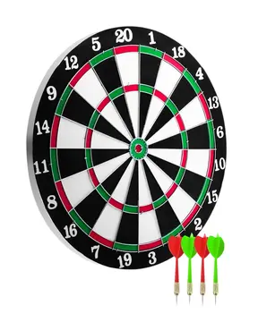 12 İnç Dart Tahtası 4 Adet Metal Uçlu Dart Oku Kolay Montajlı