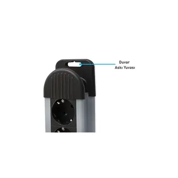 S-LINK Swapp SPGKS03 3 Soket Akım Korumalı Priz 1.5Mt Kablo 900 Joule (Gri) %100 Bakır(1923)