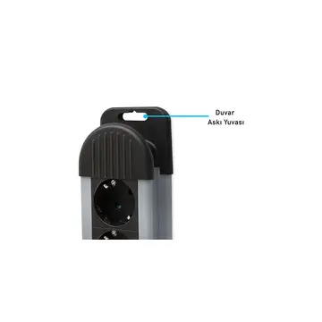 S-LINK Swapp SPGKS05 5 Soket Akım Korumalı Priz 1.5Mt Kablo 900 Joule (Gri) %100 Bakır(1923)