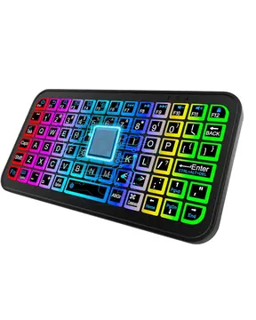 RGB Işıklı Kablosuz Mini Klavye 10 mm İnce Gövde