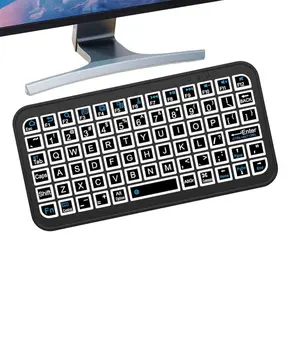 Siyah Kablosuz Mini RGB Işıklı Klavye Bluetooth 5.2 İnce Tasarım