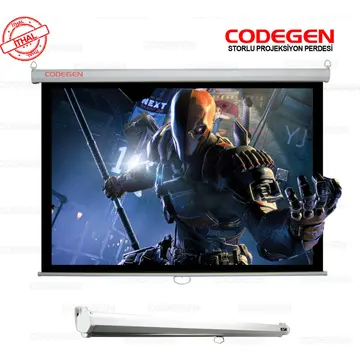 Codegen AX-24 STORLU PROJEKSİYON PERDESİ 240x200 (Arkası Siyah Fonlu - Duvar/Tavan Asılabilir)(1923)