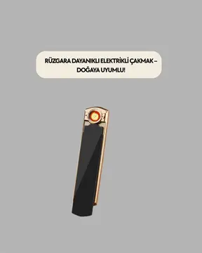 Rüzgar Geçirmez Elektronik Çakmak – Modern Tasarım Metal Gövde
