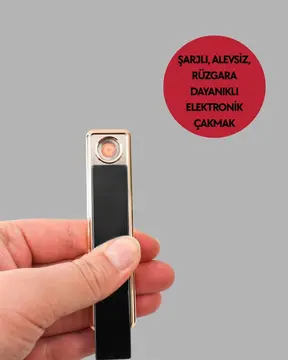Rüzgar Geçirmez Elektronik Çakmak – Modern Tasarım Metal Gövde
