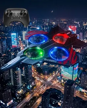 LED Işıklı Oyuncak Drone Fighter Jet Tasarımlı Uzaktan Kumandalı Uçak
