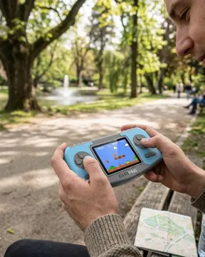 Taşınabilir Klasik Oyun Konsolu TV Bağlantılı Dahili Oyunlu Şarjlı Game Console