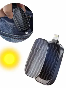 Mini Güneş Enerjili Powerbank Cep Tipi Acil Şarj Cihazı