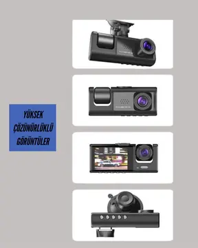 G-Sensörlü 3'lü Kayıtlı Araç Kamerası