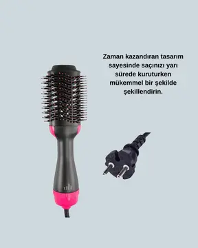 Kurutmalı Saç Şekillendirici Fönlü Fırça 1200 Watt Güç