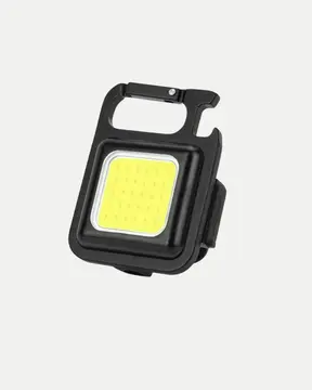 Şarjlı COB LED Anahtarlık Fener – 4 Modlu Manyetik ve Katlanabilir Standlı