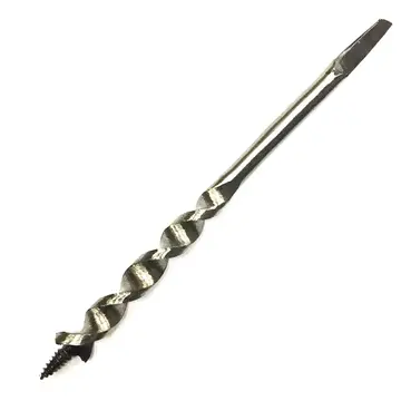 Fenerli Ahşap Burgu El / Matkap Ucu - Dört Köşe 12 Mm