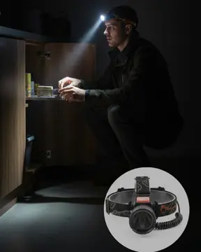 USB Type C Şarjlı Sensörlü Kafa Lambası Uzun Ömürlü Batarya
