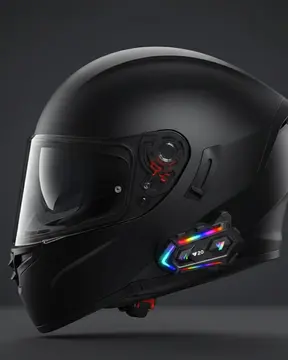 Yeni Nesil Bluetooth 5.3 Motosiklet Intercom RGB Işıklı 1000m Mesafeli