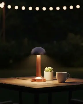 Modern Bronz Masa Lambası 3 Renk LED Dokunmatik Şarjlı Model