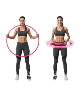 Evde Spor İçin Akıllı Hula Hoop Çemberi Bel İnceltici Mor