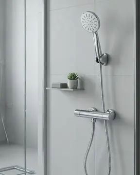 Çok Fonksiyonlu 4 Modlu El Duşu Başlığı Krem Duş Seti Spiral Hortumlu