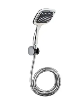 Siyah Duş Seti El Duşu Başlığı Spiral Hortum Dayanıklı Banyo Duş Aksesuarı