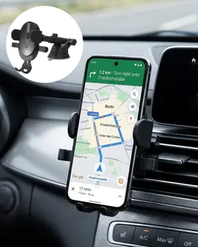Araç Havalandırma Telefon Tutucu 360 Derece Döner Otomatik Kilitli Stand