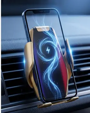 Otomatik Açılan Araç Telefon Tutucu Kablosuz Şarj ve Tek Elle Kullanım