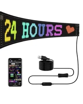 RGB LED Matrix Panel Esnek Yapı Uygulama Kontrollü Kayan Yazı Ekranı
