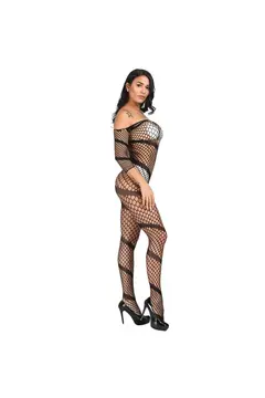 Kadın Seksi Fileli Fantezi Büük Bedenlere Uygun Utlra Esnek Vücut Çorabı