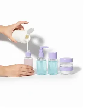 5 Parça Şeffaf Seyahat Kozmetik Seti 30 ml